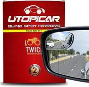 Utopicar Blind Spot Mirrors. Unique design Car Door mirrors/Mirror for blind side engineered by for larger image and traffic safety. Awesome rear view! [frameless design] (2 pack)