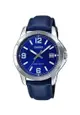 Casio Men's Analog MTP-V004L-2B Blue Leather Band Casual Watch