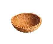 Storage Basket Handcrafted Quick Drainage PP Large Rattan Wave Wicker Serving Basket Kitchen Utensils