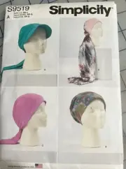 Simplicity 9519 Uncut Caps and Hat Pattern Size XS - L