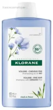 Klorane Volume - Fine Hair Shampoo with Organic Flax 400ml