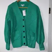 Nine West Woman's Cardigan Drop Shoulder Blouson Sleeve NEW with TAGS Size XS