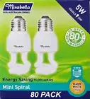 BULK 80 x 5W Warm White Light Globes Bulbs Lamp 2700K E27 Screw ES CFL