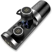 Monster Clarity 101 AirLinks Bluetooth Earbuds, in-Ear Wireless Headphones with Rotating Metal Charging Case, Bluetooth 5.0, with USB-C Charging Case, Clear Call,Deep Bass for Sports
