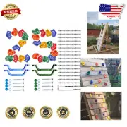 25 Pcs Weather-Resistant Pig Nose Climbing Holds with Mounting Kit for Safe Play