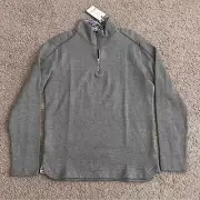 Robert Graham Delage Quarter Zip Pullover Sweater Grey Mens S