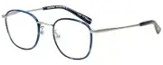 Calabria EB Outside Round Reading Glasses +7.00 Blue Silver Men Women