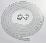 DIGITEN Home Brewing and Winemaking Silicone Tubing, 10mm(3/8 inch) ID x 14mm OD, 10 ft, High Temp Food Grade Tube, Flexible Hose Pipe with Stainless Worm Gear Hose Clamps