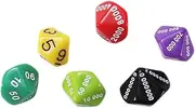 HAPINARY 6Pcs Multi Sided Game Dice Party Props for Fun Gatherings Design for Home Bar Ktv Present for Friends and Family Random Color