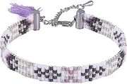 [KELITCH] Top Tassel Handmade Seed Beaded Bracelet Chain Charm Simple Inspired for Fashion Women Gift