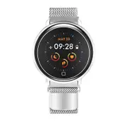 HW03 Weather Forcast Music Control Heart Rate Blood Pressure Oxygen Multi-sport Modes Sleep Track Smart Watch SILVER COLOR