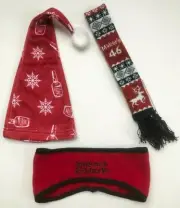 Makers Mark Whiskey Fleece Headband,46 Bottle Scarf and bottle stocking cap