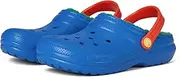 [Crocs] Unisex Children's Classic Lined Clog K Wooden Shoe, Blue Bolt Multi, Blue Bolt Multi, 13 UK