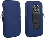 Neoprene Phone Sleeve Zipper Cell Phone Pouch Bag Belt Loop Case Compatible for Galaxy S25 S24 S10e A10e / Apple iPhone 16/16 Pro/XS X SE/Pixel Fold/Pixel 5 (Small)