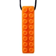 ORANGE Sensory Chew Necklace 1-Pieces-Brick for Kids with Autism, ADHD, Chewing
