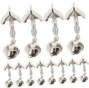 15pcs Fishing Rod Alarm Bells Warning Alarm Bell for Fishing Bell for Fishing Rod Fishing Alarming Bells Fishing Gear Rod Bells Ring Bell for Fishing Sea Fishing Bells Silver Metal