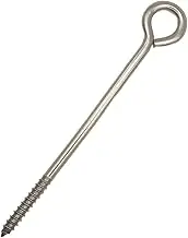 5-Pack 4.7-Inch Heavy-Duty Screw Eyes - Self-Tapping Eye Hooks for Securing Cables and Wires, Ideal for Indoor & Outdoor Use