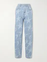 [MUGLER] MUGLER - Printed Boyfriend Jeans - Blue - FR 40 FR 40 Blue