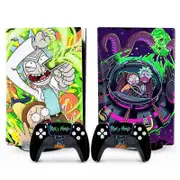 Playstation 5 Ps5 Console Sticker Disk Controllers Rick and Morty 2 Decal Cover Decor