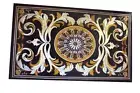 Black Marble Top Console Table, Marble Dining Table, Custom Made Sofa Table Tops