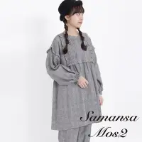 在飛比找Yahoo奇摩購物中心優惠-Samansa Mos2 素面/格紋亞麻長版圓領襯衫上衣