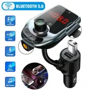 FM Car Transmitter MP3 Handsfree Radio Charger Dual USB Adapter for Bluetooth