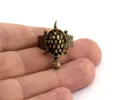Sea Turtle Ring Adjustable Antique Bronze Plated Brass(18mm 8US size) 5573 AB