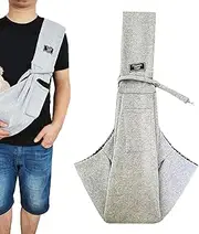 Travel Safe Sling Bag for Dogs, Sling Bag Portable Cat Carrying Bag, Traveling Puppy Carrier with Pocket for Small Cats, Puppy, Dog