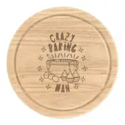 Crazy Baking Man Stars Round Chopping Cheese Board Funny Baker Cake