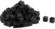 Sourcingmap Rubber Square Shape Furniture Table Leg Foot Cover Cap 20mm x 20mm 100 Pcs Black