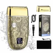 Electric Razor,Double Foil,Foil Shavers for Men,2 Speeds,Electric Shavers for Men,Beard Trimmer with 2 Foil,Cordless Barber Shaver Beard Trimmer,Barber Supplies Gifts for him