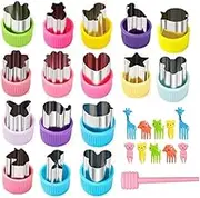 Vegetable Cutter Shapes Set, 27 Pack Mini Cookie Cutter, Mini Cookie Cutters Fruit Cookie Pastry Stamps Mold for Kids Baking and Food Supplement Tools Accessories