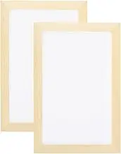 sourcing map 2 Pcs Paper Making Screen Wooden Paper Making Mould 11.8x7.9Inch Papermaking Frame Kit for DIY Paper Craft Making Cards, Bookmarks