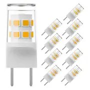 10pcs G8 Led Bulb 3W Equivalent to G8 Halogen Bulb 20W-25W, T4 Light Bulb Bi-Pin G8/GY8.6 Base, G8 White