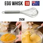 Stainless steel Whisk Egg Beater Manual Balloon Wire Whisk Milk Blender NEW