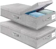 Underbed Storage Containers Bin with Lids (Set of 2) Large Under Bed Storage
