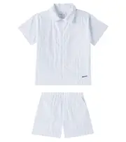 [Liewood] Liewood Leona cotton poplin shirt and shorts set Y 10 blue