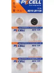 8x AG10 LR1130 LR54 V10GA 189 RW89 390 Alkaline Button Cell 1.5 V Batteries SALE