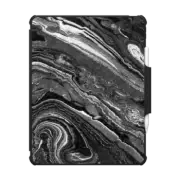iPad Air 13-inch (M2/M3) Impact Folio Case Dark painted marble lines