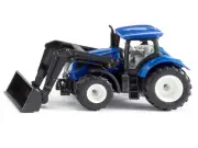 New Holland T7.315 Tractor with Front Loader Blue and Black Diecast Model by ...