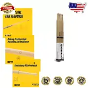 Professional-Grade Hickory Drumsticks - 4 Pairs of Classic 2B with Warm Oval Tip