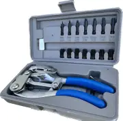 Manual 7 Sizes Sheet Metal Hole Puncher Tool Set Multi-Purpose Hole Punching Kit