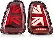 12V LED Tail Lights Compatible With BMW Mini Cooper R56 R57 R58 R59 2007-2013 Rear Brake Reverse Turn Signal Lamp Taillight(R56 Taillights D)
