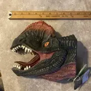 Dilophosaurus head childrens plastic hand puppet dinosaur - GIANT Awesome!!!!