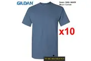 10 Packs Gildan T-SHIRT Basic Tee S - 5XL Small Big Men Heavy Cotton (Indigo Blue)