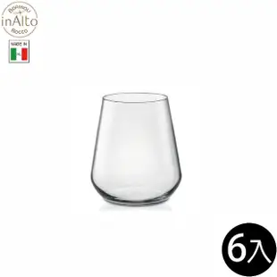 【Bormioli Rocco】無鉛水晶無梗杯 通用杯 強化無鉛威士忌杯 紅白酒杯 450ml/6入(無梗杯 紅酒杯)