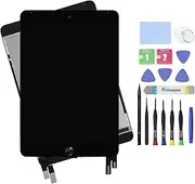 7.9" LCD Screen Replacement for iPad Mini 4 A1538 A1550 Display LCD Assembly and Glass Touch Digitizer Premium Repair Kit + Sleep/Wake Sensor (Black)