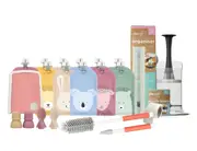 Reusable Baby Food / Yoghurt Pouches | Bundle Kit | Dusty Rose & Sand
