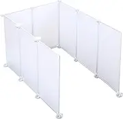 Essenhome Cat Litter Box Enclosure Splash Guard Extra Large 29.8L × 20.3W x 16.5H inch Easy Clean,NOT Included in Stainless Steel Litter Box,Metal Litter Scoop and Cat Litter Mat (White)