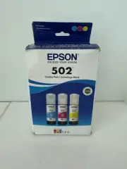 INK Epson T502 EcoTankTri-Color Ink Cartridges Expression WorkForce Printers New